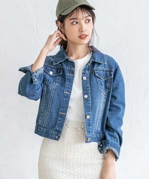 fifth（フィフス）の「コンパクトデニムジャケット（ライダースジャケット・レディース・ブルー・LARGE/MEDIUM）」の16枚目の写真