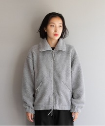 order loose boa zip blouson