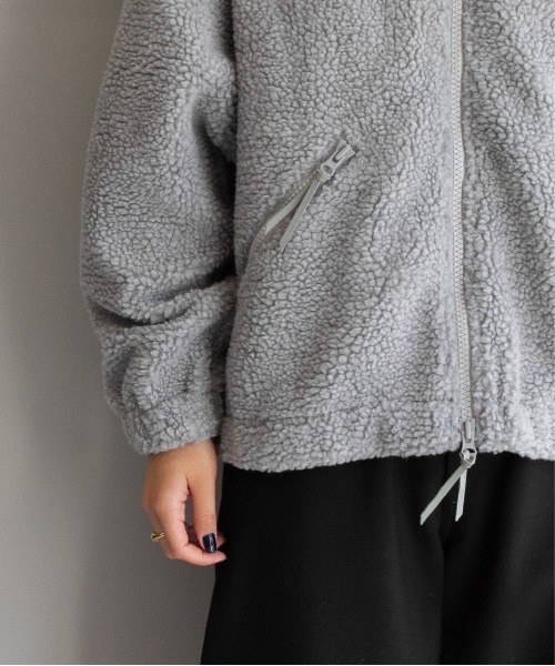 order(オーダー)の「order loose boa zip blouson(ブルゾン・レディース・ブラック/ダークグリーン/ブラウン/オフホワイト/グレー・FREE)」の13枚目の写真