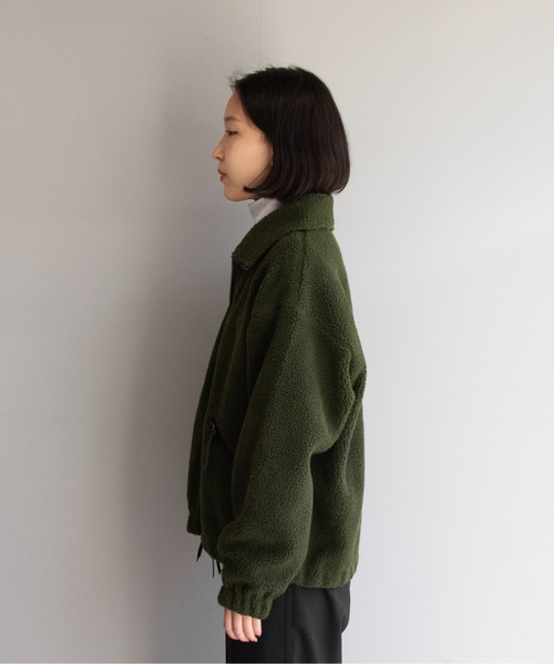 order(オーダー)の「order loose boa zip blouson(ブルゾン・レディース・ブラック/ダークグリーン/ブラウン/オフホワイト/グレー・FREE)」の9枚目の写真