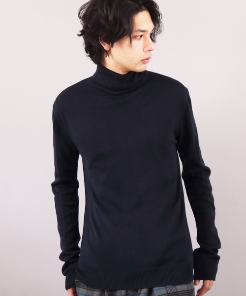 ８(eight)（エイト）の「カシミアタッチ タートルネック ニットセーター（ニット/セーター・メンズ・ブラック/ベージュ/ネイビー/チャコール/ホワイト・LARGE/MEDIUM/X-LARGE）」の5枚目の写真