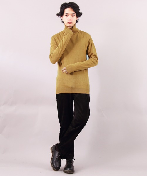 ８(eight)（エイト）の「カシミアタッチ タートルネック ニットセーター（ニット/セーター・メンズ・ブラック/ベージュ/ネイビー/チャコール/ホワイト・LARGE/MEDIUM/X-LARGE）」の21枚目の写真