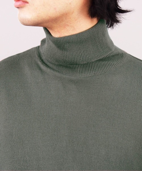 ８(eight)（エイト）の「カシミアタッチ タートルネック ニットセーター（ニット/セーター・メンズ・ブラック/ベージュ/ネイビー/チャコール/ホワイト・LARGE/MEDIUM/X-LARGE）」の15枚目の写真