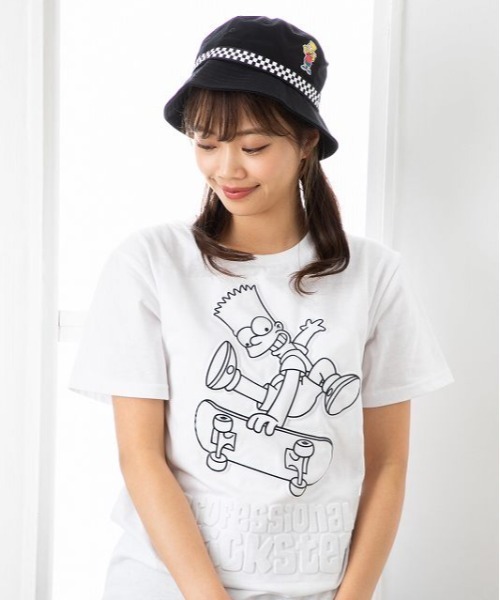 E-COME（イーカム）の「THE Sinmpsons シンプソンズ　バケットハット（ハット・レディース・ブラック/ホワイト・FREE）」の7枚目の写真