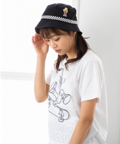 E-COME（イーカム）の「THE Sinmpsons シンプソンズ　バケットハット（ハット・レディース・ブラック/ホワイト・FREE）」の4枚目の写真