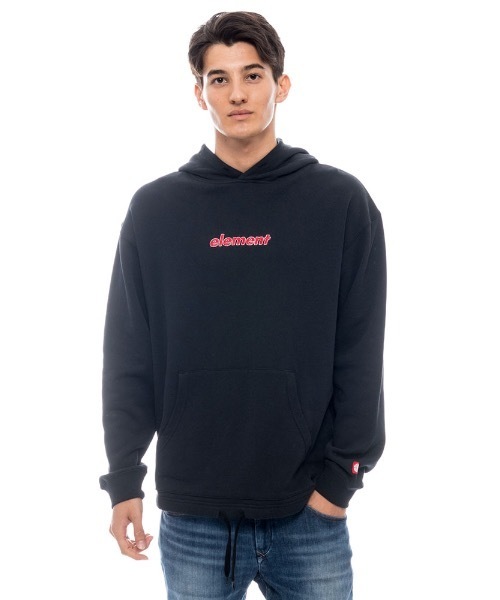 ELEMENT(エレメント)の「ELEMENT メンズ SLANT HOOD パーカー/エレメント プルオーバー ロゴ(パーカー・メンズ・ライトブルー/ブラック・MEDIUM/LARGE/X-LARGE)」の2枚目の写真