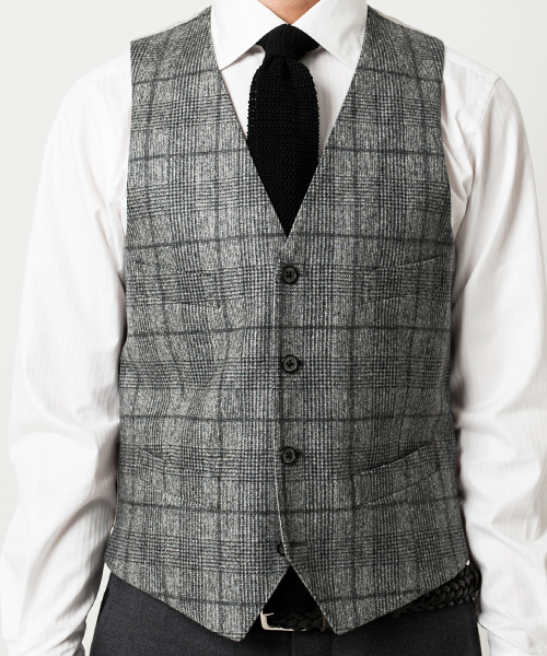 green label relaxing（グリーンレーベルリラクシング）の「★CANONICO CHK ベスト ◆（ベスト・メンズ・ダークグレー/ネイビー・42/48/44/50/46）」の6枚目の写真