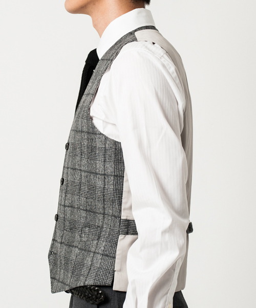 green label relaxing（グリーンレーベルリラクシング）の「★CANONICO CHK ベスト ◆（ベスト・メンズ・ダークグレー/ネイビー・42/48/44/50/46）」の7枚目の写真