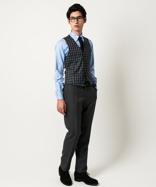 green label relaxing（グリーンレーベルリラクシング）の「★CANONICO CHK ベスト ◆（ベスト・メンズ・ダークグレー/ネイビー・42/48/44/50/46）」の3枚目の写真