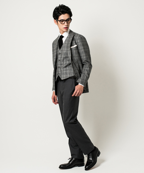 green label relaxing（グリーンレーベルリラクシング）の「★CANONICO CHK ベスト ◆（ベスト・メンズ・ダークグレー/ネイビー・42/48/44/50/46）」の4枚目の写真