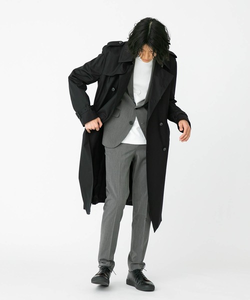 STUDIOUS（ステュディオス）の「【STUDIOUS】ブリティッシュトレンチコート（トレンチコート・メンズ・ブラック/ベージュ・1/2/3）」の21枚目の写真