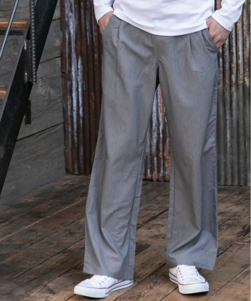 ADMIX/ATELIER SAB MEN（アドミックスアトリエサブメン）の「T/R ストレッチ リラックス イージー ワイドパンツ（その他パンツ・メンズ・ブラック/グレー/グレー系その他/グレー系その他2/ネイビー・48/50/52）」の3枚目の写真