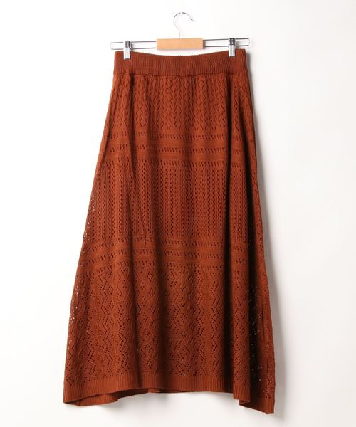 GeeRA(ジーラ)の「透かし編ニットロングスカート(スカート・レディース・ブラック/オレンジ/ベージュ・X-LARGE/LARGE/MEDIUM/SMALL/XX-LARGE)」の12枚目の写真
