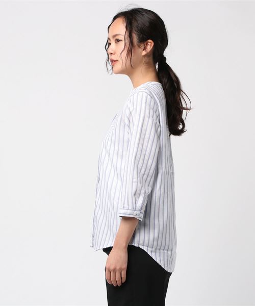 セール 形態安定ノーアイロン バンドカラー 七分袖やわらかガーゼシャツ ビジネスシャツ Tokyo Shirts トウキョウシャツ のファッション通販 Zozotown