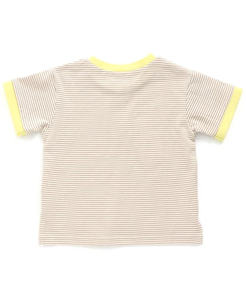 apres les cours（アプレレクール）の「/ラインリブ鹿の子Tシャツ（Tシャツ/カットソー・キッズ・ネイビー/イエロー・80/140/100/120/110/130/90）」の9枚目の写真