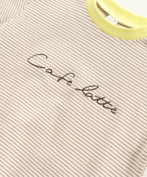 apres les cours（アプレレクール）の「/ラインリブ鹿の子Tシャツ（Tシャツ/カットソー・キッズ・ネイビー/イエロー・80/140/100/120/110/130/90）」の11枚目の写真