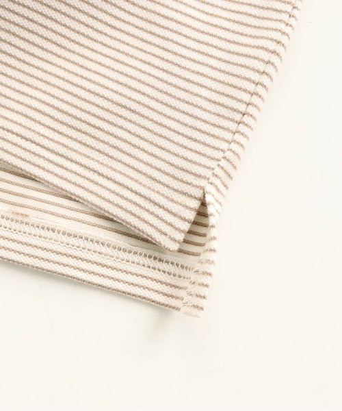 apres les cours（アプレレクール）の「/ラインリブ鹿の子Tシャツ（Tシャツ/カットソー・キッズ・ネイビー/イエロー・80/140/100/120/110/130/90）」の12枚目の写真