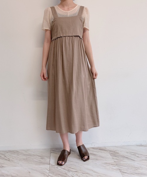 VANNIE U（ヴァニーユー）の「リネンブレンドバックリボンワンピース（ワンピース・レディース・ブラック/モカ/ナチュラル・FREE）」の17枚目の写真