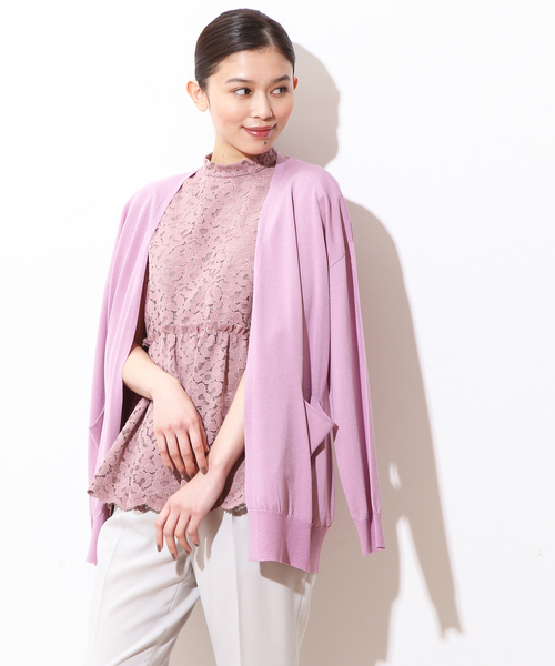 Tiara（ティアラ）の「サマーカーディガン（カーディガン/ボレロ・レディース・オフホワイト/ピンク/イエロー/チャコールグレー・FREE）」の4枚目の写真