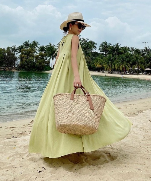 EIMY ISTOIRE（エイミーイストワール）の「タックデザインＩラインワンピース（ワンピース・レディース・アイボリー/ブラック/グリーン/ブラウン・FREE）」の7枚目の写真