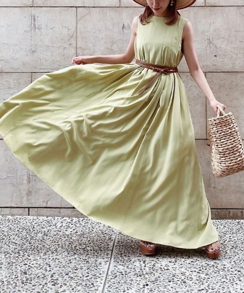 EIMY ISTOIRE（エイミーイストワール）の「タックデザインＩラインワンピース（ワンピース・レディース・アイボリー/ブラック/グリーン/ブラウン・FREE）」の22枚目の写真