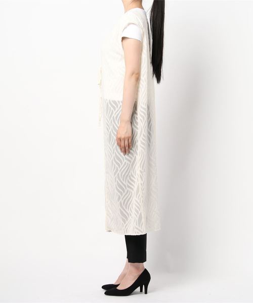 notch.（ノッチ）の「シアージャカード2WAYワンピース（ワンピース・レディース・ブラック/オフホワイト・M）」の3枚目の写真