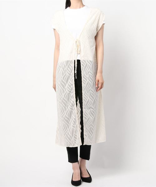 notch.（ノッチ）の「シアージャカード2WAYワンピース（ワンピース・レディース・ブラック/オフホワイト・M）」の10枚目の写真