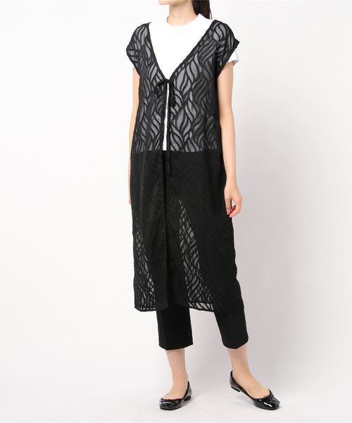 notch.（ノッチ）の「シアージャカード2WAYワンピース（ワンピース・レディース・ブラック/オフホワイト・M）」の11枚目の写真