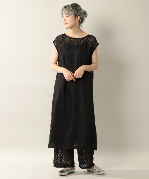 notch.（ノッチ）の「シアージャカード2WAYワンピース（ワンピース・レディース・ブラック/オフホワイト・M）」の18枚目の写真