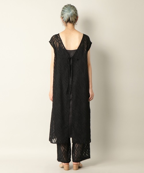 notch.（ノッチ）の「シアージャカード2WAYワンピース（ワンピース・レディース・ブラック/オフホワイト・M）」の15枚目の写真