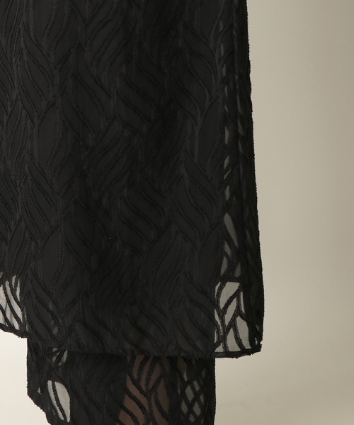 notch.（ノッチ）の「シアージャカード2WAYワンピース（ワンピース・レディース・ブラック/オフホワイト・M）」の14枚目の写真