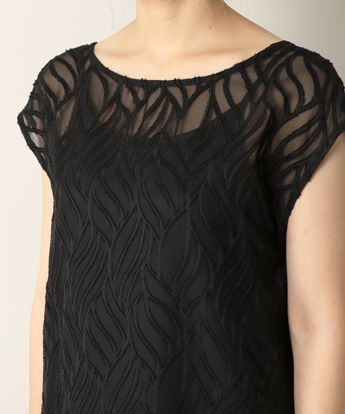 notch.（ノッチ）の「シアージャカード2WAYワンピース（ワンピース・レディース・ブラック/オフホワイト・M）」の13枚目の写真