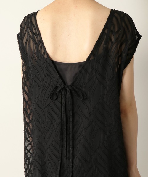 notch.（ノッチ）の「シアージャカード2WAYワンピース（ワンピース・レディース・ブラック/オフホワイト・M）」の12枚目の写真