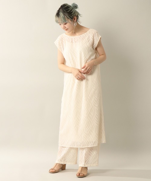 notch.（ノッチ）の「シアージャカード2WAYワンピース（ワンピース・レディース・ブラック/オフホワイト・M）」の20枚目の写真