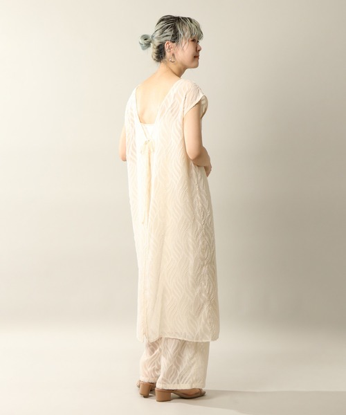 notch.（ノッチ）の「シアージャカード2WAYワンピース（ワンピース・レディース・ブラック/オフホワイト・M）」の22枚目の写真