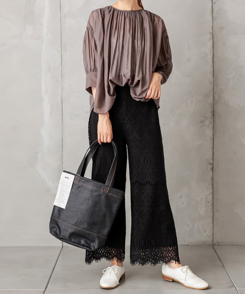 PUAL CE CIN（ピュアルセシン）の「【ani】綿デニムコーティングトート小（トートバッグ・レディース・ホワイト/ブラック/インディゴブルー・FREE）」の4枚目の写真