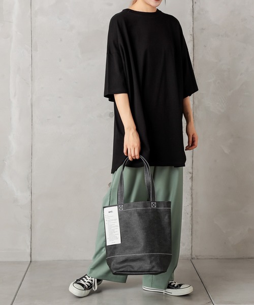 PUAL CE CIN（ピュアルセシン）の「【ani】綿デニムコーティングトート小（トートバッグ・レディース・ホワイト/ブラック/インディゴブルー・FREE）」の18枚目の写真