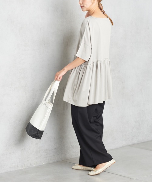 PUAL CE CIN（ピュアルセシン）の「【ani】綿デニムコーティングトート小（トートバッグ・レディース・ホワイト/ブラック/インディゴブルー・FREE）」の20枚目の写真