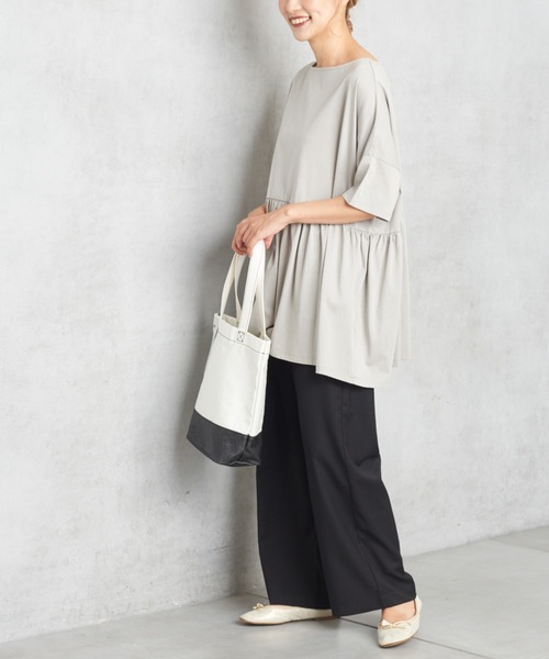 PUAL CE CIN（ピュアルセシン）の「【ani】綿デニムコーティングトート小（トートバッグ・レディース・ホワイト/ブラック/インディゴブルー・FREE）」の19枚目の写真