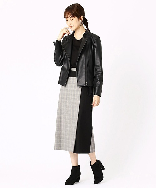 COMME CA ISM（コムサイズム）の「《フェイクレザー》 ライダースジャケット（ライダースジャケット・レディース・ブラック・LARGE/MEDIUM/SMALL）」の4枚目の写真