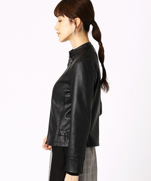 COMME CA ISM（コムサイズム）の「《フェイクレザー》 ライダースジャケット（ライダースジャケット・レディース・ブラック・LARGE/MEDIUM/SMALL）」の7枚目の写真