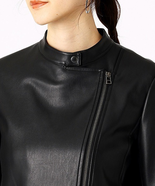 COMME CA ISM（コムサイズム）の「《フェイクレザー》 ライダースジャケット（ライダースジャケット・レディース・ブラック・LARGE/MEDIUM/SMALL）」の9枚目の写真
