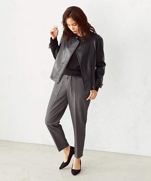 COMME CA ISM（コムサイズム）の「《フェイクレザー》 ライダースジャケット（ライダースジャケット・レディース・ブラック・LARGE/MEDIUM/SMALL）」の13枚目の写真