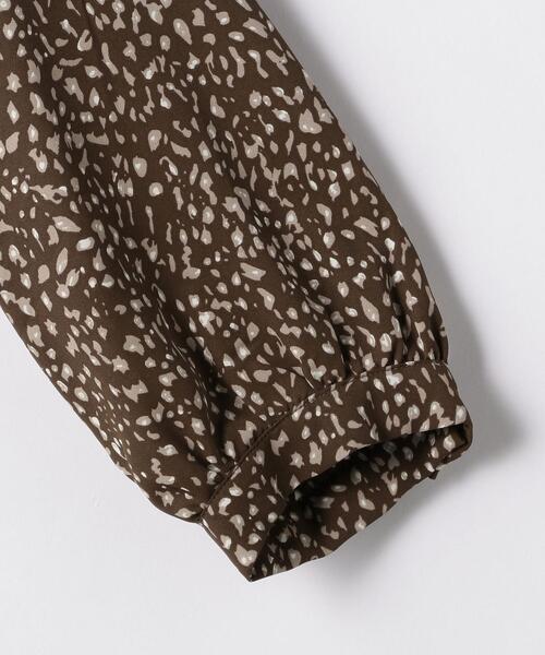 green label relaxing（グリーンレーベルリラクシング）の「FFC ボウタイ ティアード プリント ワンピース（ワンピース・レディース・ブラック/モカ・FREE）」の4枚目の写真