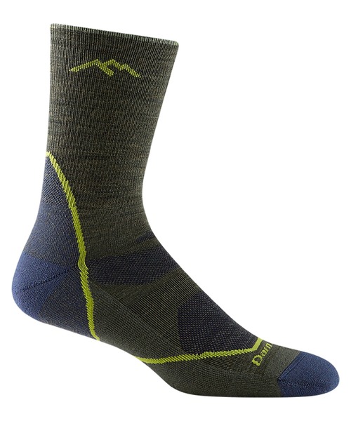 DARN TOUGH VERMONT（ダーンタフバーモント）の「【MADE IN USA】DARN TOUGH ダーンタフ Ms 1972 ライトハイカー マイクロクルー ライトウェイト クッション（ソックス/靴下・メンズ・インディゴブルー/チャコールグレー/ブラック/グレー/モスグリーン/アッシュグレー/スカイブルー/ライトグリーン・MEDIUM/LARGE）」の6枚目の写真