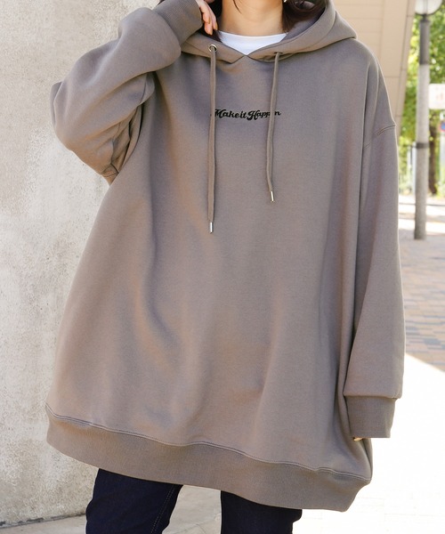 PairPair(ペアペア)の「バックプリントBIGフーディー(パーカー・レディース・ブルー/アイボリー/モカ/ラベンダー/ホワイト系その他/スミクロ・FREE)」の16枚目の写真