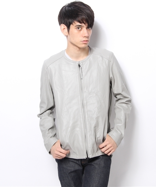 CIAOPANIC（チャオパニック）の「【Ciaopanic】レザーシングルライダース（ブルゾン・メンズ・ブラック/グレー・LARGE/MEDIUM）」の2枚目の写真