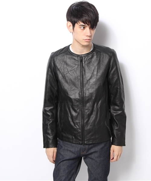 CIAOPANIC（チャオパニック）の「【Ciaopanic】レザーシングルライダース（ブルゾン・メンズ・ブラック/グレー・LARGE/MEDIUM）」の3枚目の写真