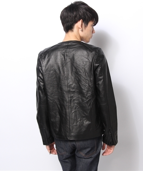 CIAOPANIC（チャオパニック）の「【Ciaopanic】レザーシングルライダース（ブルゾン・メンズ・ブラック/グレー・LARGE/MEDIUM）」の5枚目の写真