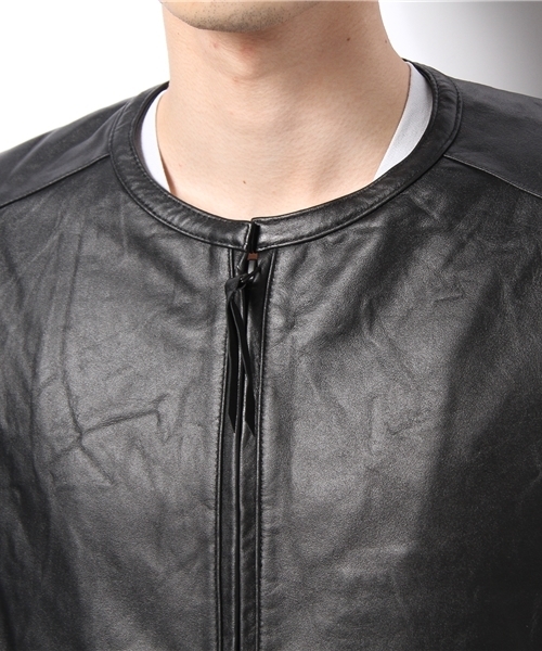 CIAOPANIC（チャオパニック）の「【Ciaopanic】レザーシングルライダース（ブルゾン・メンズ・ブラック/グレー・LARGE/MEDIUM）」の7枚目の写真